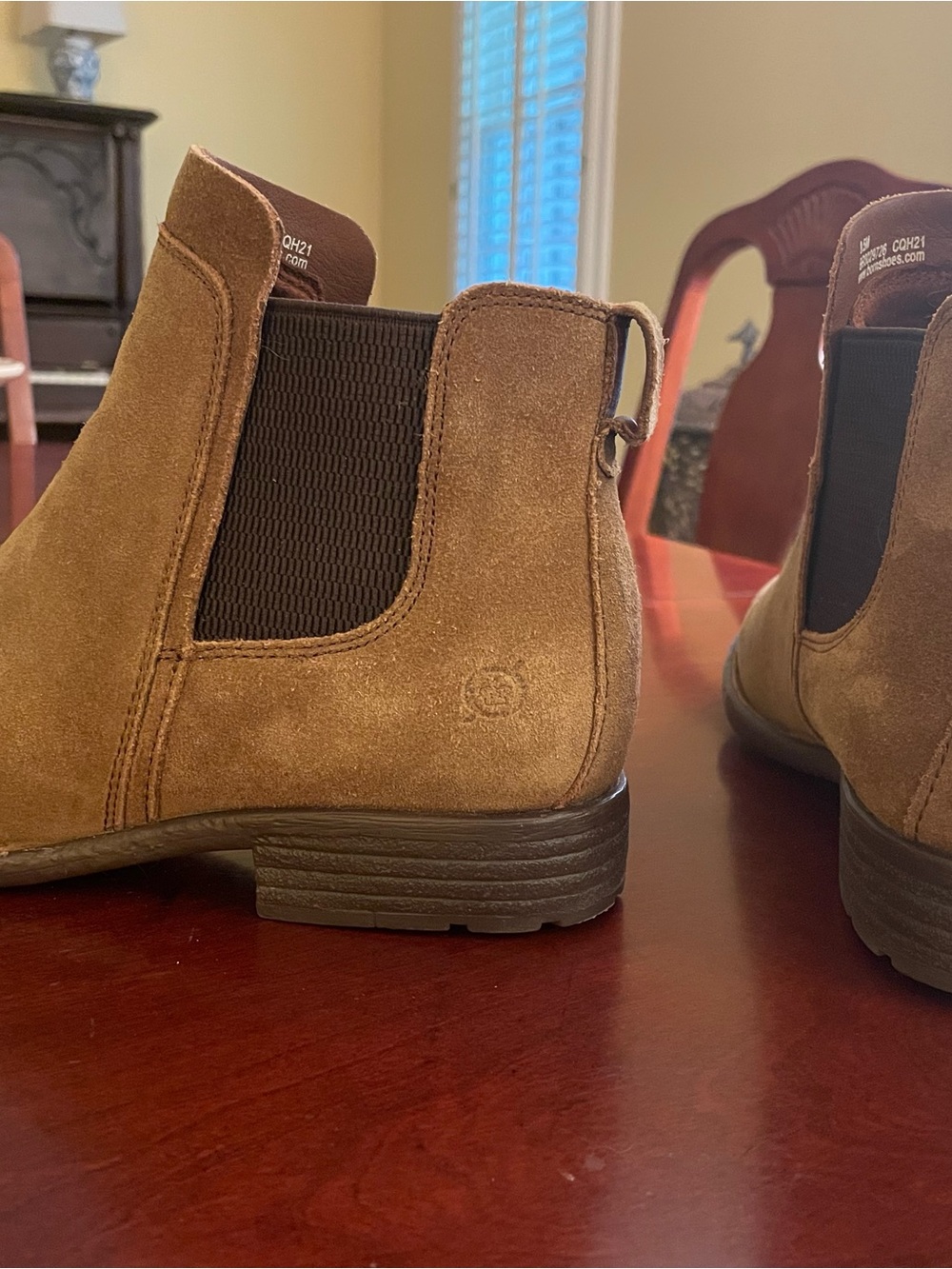 Born Brown Suede Chelsea Ankle Boots in excellent condition